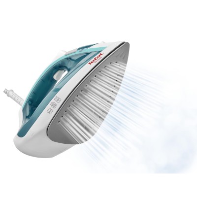 Праска Tefal Virtuo, 1800Вт, 200мл, паровий удар -80гр, постійна пара - 24гр, керам. підошва, біло-бірюзовий (FV1710E0) Праска Tefal Virtuo, 1800Вт, 200мл, паровий удар -80гр, постійна пара - 24гр, керам. підошва, біло-бірюзовий (FV1710E0)