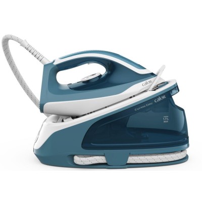 Праска-парогенератор Tefal Express Easy, 2600Вт, 1700мл, паровий удар -350гр, постійна пара - 120гр, керам. підошва, біло-бірюзо