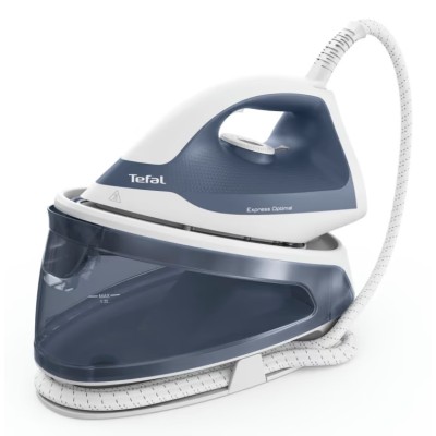 Праска-парогенератор Tefal Optimal, 2200Вт, 1200мл, паровий удар -190гр, постійна пара - 110гр, керам. підошва, біло-синій (SV41