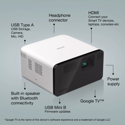 Проєктор Epson EF-21W FHD, 1000 lm, LASER, 1, Google TV, Diamond White (V11HB35040) Проєктор Epson EF-21W FHD, 1000 lm, LASER, 1, Google TV, Diamond White (V11HB35040)