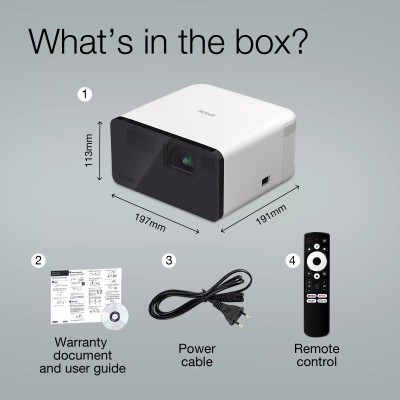 Проєктор Epson EF-21W FHD, 1000 lm, LASER, 1, Google TV, Diamond White (V11HB35040) Проєктор Epson EF-21W FHD, 1000 lm, LASER, 1, Google TV, Diamond White (V11HB35040)