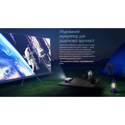 Проєктор портативний Asus ZenBeam E2 WVGA, 300 lm, LED, 1.3, WiFi (90LJ00H3-B01170) Проєктор портативний Asus ZenBeam E2 WVGA, 300 lm, LED, 1.3, WiFi (90LJ00H3-B01170)