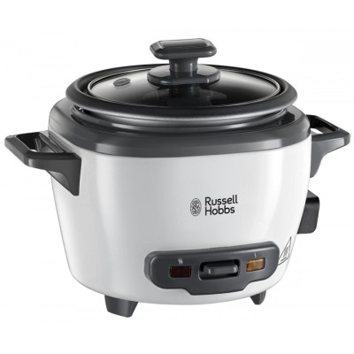 Рисоварка Russell Hobbs, 200Вт, чаша-0.7л, механічне керув., знімна кришка, нерж. сталь, чорно-білий (27020-56) Рисоварка Russell Hobbs, 200Вт, чаша-0.7л, механічне керув., знімна кришка, нерж. сталь, чорно-білий (27020-56)