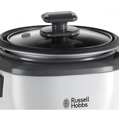 Рисоварка Russell Hobbs, 200Вт, чаша-0.7л, механічне керув., знімна кришка, нерж. сталь, чорно-білий (27020-56) Рисоварка Russell Hobbs, 200Вт, чаша-0.7л, механічне керув., знімна кришка, нерж. сталь, чорно-білий (27020-56)
