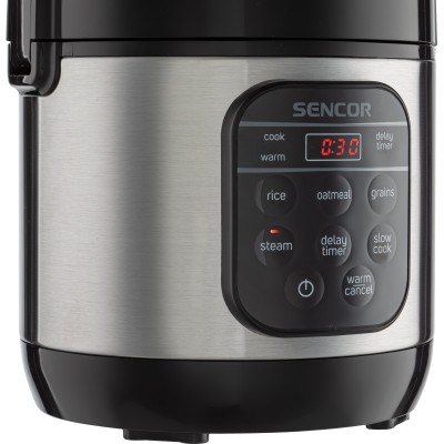 Рисоварка Sencor 350Вт, чаша-0.6л, сенсорне керування, 5 програм, нерж. сталь, пластик, сіро-чорний (SRM0650SS) Рисоварка Sencor 350Вт, чаша-0.6л, сенсорне керування, 5 програм, нерж. сталь, пластик, сіро-чорний (SRM0650SS)