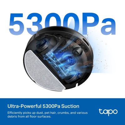 Робот-пилосмок TP-LINK TAPO RV 20 MAX LIDAR з підтримкою вологого прибирання (TAPO-RV20-MAX)