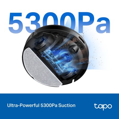 Робот-пилосмок TP-LINK TAPO RV 20 MAX LIDAR з підтримкою вологого прибирання + док-станція (TAPO-RV20-MAX-PLUS)