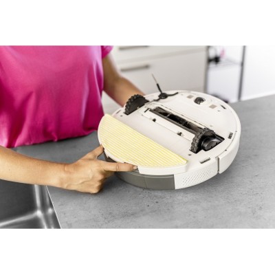 Робот-пилосос Karcher RCV 5, h=9.7см, вологе прибирання, конт пил -0.330л, вода -0.240л, автон. робота до 120хв, білий (1.269-64 Робот-пилосос Karcher RCV 5, h=9.7см, вологе прибирання, конт пил -0.330л, вода -0.240л, автон. робота до 120хв, білий (1.269-64
