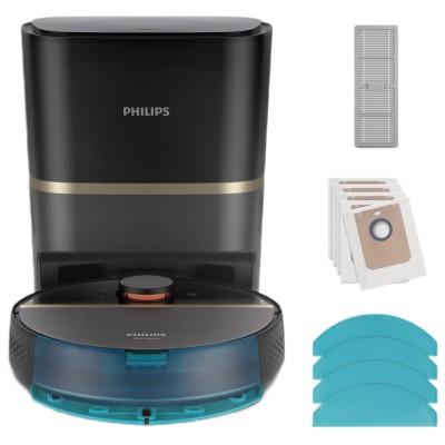 Робот-пилосос Philips Series 7000 , h=35см, вологе прибирання, конт пил -0.26л, вода -0.24л, автон. робота до 180хв, НЕРА 11, чо Робот-пилосос Philips Series 7000 , h=35см, вологе прибирання, конт пил -0.26л, вода -0.24л, автон. робота до 180хв, НЕРА 11, чо