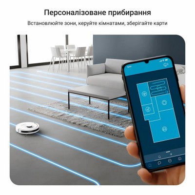 Робот-пилосос Rowenta миючий X-Plorer Serie 90, 6000ПаВт, h=9.7см, 0.26л, конт пил -0.29л, автон. робота до 270хв, білий (RR8777 Робот-пилосос Rowenta миючий X-Plorer Serie 90, 6000ПаВт, h=9.7см, 0.26л, конт пил -0.29л, автон. робота до 270хв, білий (RR8777