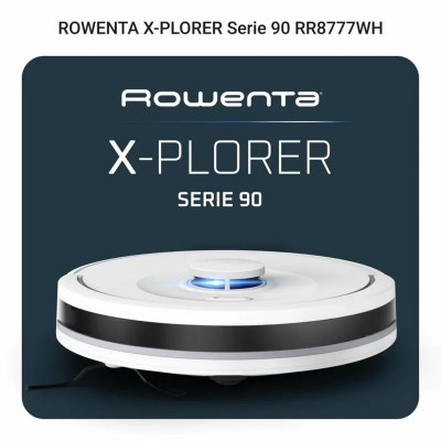 Робот-пилосос Rowenta миючий X-Plorer Serie 90, 6000ПаВт, h=9.7см, 0.26л, конт пил -0.29л, автон. робота до 270хв, білий (RR8777 Робот-пилосос Rowenta миючий X-Plorer Serie 90, 6000ПаВт, h=9.7см, 0.26л, конт пил -0.29л, автон. робота до 270хв, білий (RR8777