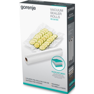 Рулони для вакуумування Gorenje, 28х300см, 3 шт (VB28/300) Рулони для вакуумування Gorenje, 28х300см, 3 шт (VB28/300)