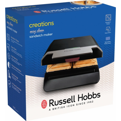 Сендвічмейкер Russell Hobbs, 750Вт, 1 пластина-сендвіч, корпус-пластик, чорний (26800-56) Сендвічмейкер Russell Hobbs, 750Вт, 1 пластина-сендвіч, корпус-пластик, чорний (26800-56)