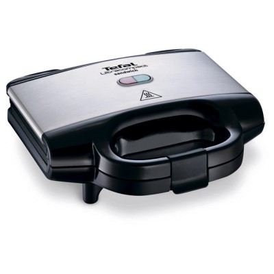 Сендвічмейкер Tefal Ultracompact 700Вт, 1 пластина-сендвіч, корпус-нержав.сталь/пластик, чорний (SM155212) Сендвічмейкер Tefal Ultracompact 700Вт, 1 пластина-сендвіч, корпус-нержав.сталь/пластик, чорний (SM155212)