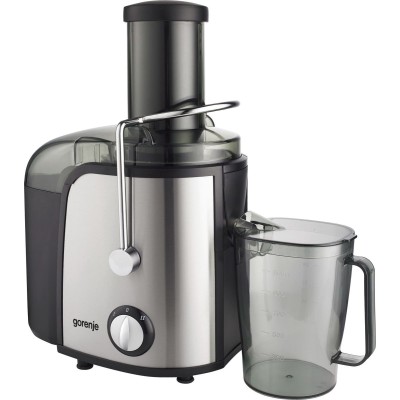 Соковитискач Gorenje відцентрований 800Вт, чаша-1.1л, жмих-1.5л, жолоб на ціле яблуко, пластик/метал, чорний (JC805EII) Соковитискач Gorenje відцентрований 800Вт, чаша-1.1л, жмих-1.5л, жолоб на ціле яблуко, пластик/метал, чорний (JC805EII)