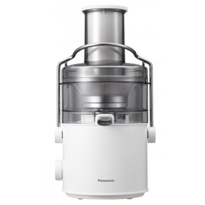 Соковитискач Panasonic відцентрований 1000Вт, чаша-1.5л, жмих-2л, жолоб на ціле яблуко, пластик/метал, білий (MJ-CB100WTQ) Соковитискач Panasonic відцентрований 1000Вт, чаша-1.5л, жмих-2л, жолоб на ціле яблуко, пластик/метал, білий (MJ-CB100WTQ)