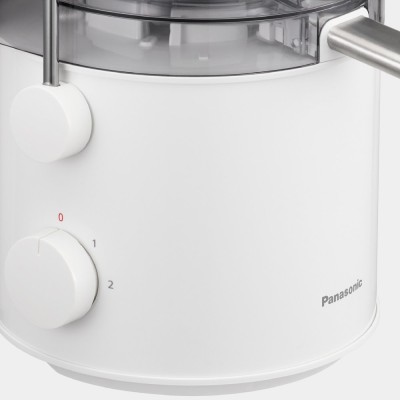 Соковитискач Panasonic відцентрований 1000Вт, чаша-1.5л, жмих-2л, жолоб на ціле яблуко, пластик/метал, білий (MJ-CB100WTQ) Соковитискач Panasonic відцентрований 1000Вт, чаша-1.5л, жмих-2л, жолоб на ціле яблуко, пластик/метал, білий (MJ-CB100WTQ)