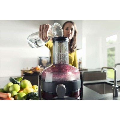Соковитискач Philips Avance Collection відцентрований 1000Вт, чаша-1л, жмих-2.1л, жолоб на ціле яблуко, пластик, чорний (HR1919/ Соковитискач Philips Avance Collection відцентрований 1000Вт, чаша-1л, жмих-2.1л, жолоб на ціле яблуко, пластик, чорний (HR1919/