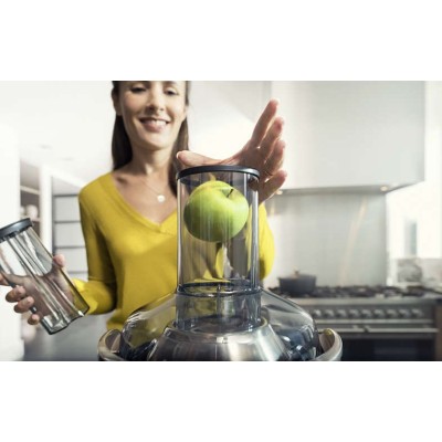 Соковитискач Philips Avance Collection відцентрований 1000Вт, чаша-1л, жмих-2.1л, жолоб на ціле яблуко, пластик, чорний (HR1919/ Соковитискач Philips Avance Collection відцентрований 1000Вт, чаша-1л, жмих-2.1л, жолоб на ціле яблуко, пластик, чорний (HR1919/