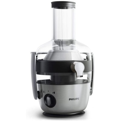 Соковитискач Philips Avance Collection відцентрований 1200Вт, чаша-1л, жмих-2.1л, жолоб на ціле яблуко, пластик/метал, сріблясти Соковитискач Philips Avance Collection відцентрований 1200Вт, чаша-1л, жмих-2.1л, жолоб на ціле яблуко, пластик/метал, сріблясти