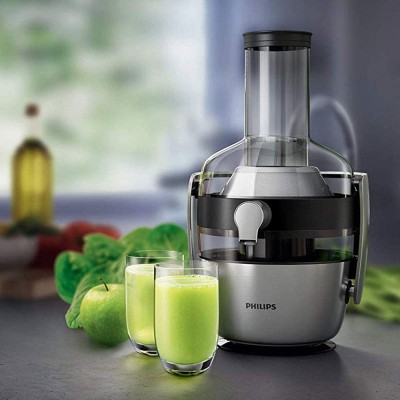 Соковитискач Philips Avance Collection відцентрований 1200Вт, чаша-1л, жмих-2.1л, жолоб на ціле яблуко, пластик/метал, сріблясти Соковитискач Philips Avance Collection відцентрований 1200Вт, чаша-1л, жмих-2.1л, жолоб на ціле яблуко, пластик/метал, сріблясти