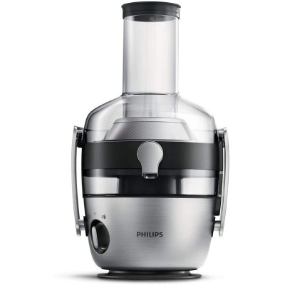 Соковитискач Philips Avance Collection відцентрований 1200Вт, чаша-1л, жмих-2.1л, жолоб на ціле яблуко, пластик/метал, сріблясти Соковитискач Philips Avance Collection відцентрований 1200Вт, чаша-1л, жмих-2.1л, жолоб на ціле яблуко, пластик/метал, сріблясти