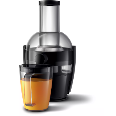 Соковитискач Philips Viva Collection відцентрований 800Вт, чаша-2л, жмих-1.2л, жолоб на ціле яблуко, пластик, чорний (HR1855/70) Соковитискач Philips Viva Collection відцентрований 800Вт, чаша-2л, жмих-1.2л, жолоб на ціле яблуко, пластик, чорний (HR1855/70)