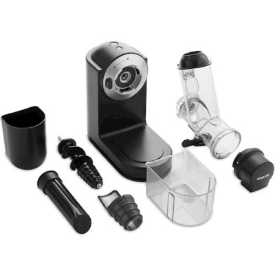 Соковитискач Philips Viva Collection шнековий 150Вт, чаша-1л, жмих-0.75л, пластик, чорний (HR1889/70) Соковитискач Philips Viva Collection шнековий 150Вт, чаша-1л, жмих-0.75л, пластик, чорний (HR1889/70)