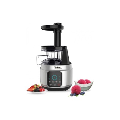 Соковитискач Tefal Juice&Clean шнековий 150Вт, чаша-0.8л, жмих-0.8л, пластик, сріблясто-чорний (ZC420E38) Соковитискач Tefal Juice&Clean шнековий 150Вт, чаша-0.8л, жмих-0.8л, пластик, сріблясто-чорний (ZC420E38)