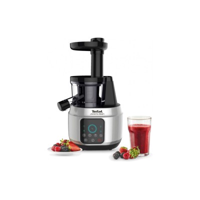 Соковитискач Tefal Juice&Clean шнековий 150Вт, чаша-0.8л, жмих-0.8л, пластик, сріблясто-чорний (ZC420E38) Соковитискач Tefal Juice&Clean шнековий 150Вт, чаша-0.8л, жмих-0.8л, пластик, сріблясто-чорний (ZC420E38)