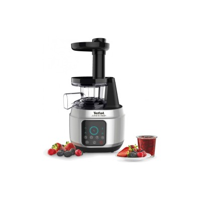 Соковитискач Tefal Juice&Clean шнековий 150Вт, чаша-0.8л, жмих-0.8л, пластик, сріблясто-чорний (ZC420E38) Соковитискач Tefal Juice&Clean шнековий 150Вт, чаша-0.8л, жмих-0.8л, пластик, сріблясто-чорний (ZC420E38)