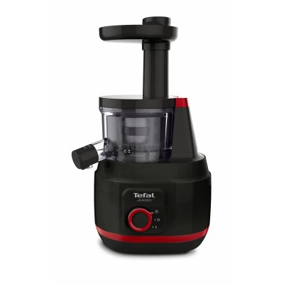 Соковитискач Tefal Juiceo шнековий 150Вт, чаша-0.8л, жмих-0.8л, насадка для цитрусових, пластик, червоно-чорний (ZC150838) Соковитискач Tefal Juiceo шнековий 150Вт, чаша-0.8л, жмих-0.8л, насадка для цитрусових, пластик, червоно-чорний (ZC150838)