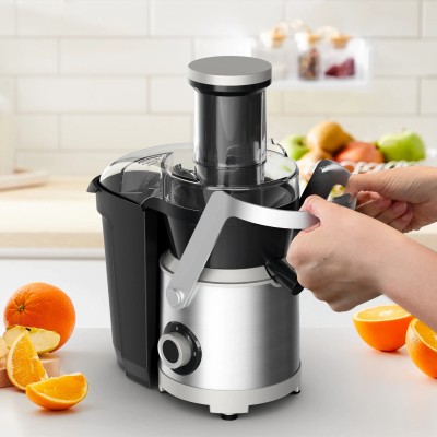 Соковитискач Tefal Nutri XXL відцентрований 1000Вт, чаша-0.8л, жмих-2.2л, жолоб на ціле яблуко, пластик/метал, чорний-нержавіюча Соковитискач Tefal Nutri XXL відцентрований 1000Вт, чаша-0.8л, жмих-2.2л, жолоб на ціле яблуко, пластик/метал, чорний-нержавіюча