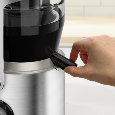 Соковитискач Tefal Nutri XXL відцентрований 1000Вт, чаша-0.8л, жмих-2.2л, жолоб на ціле яблуко, пластик/метал, чорний-нержавіюча Соковитискач Tefal Nutri XXL відцентрований 1000Вт, чаша-0.8л, жмих-2.2л, жолоб на ціле яблуко, пластик/метал, чорний-нержавіюча