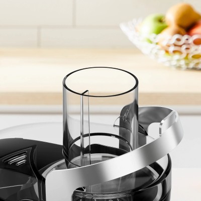 Соковитискач Tefal Nutri XXL відцентрований 1000Вт, чаша-0.8л, жмих-2.2л, жолоб на ціле яблуко, пластик/метал, чорний-нержавіюча Соковитискач Tefal Nutri XXL відцентрований 1000Вт, чаша-0.8л, жмих-2.2л, жолоб на ціле яблуко, пластик/метал, чорний-нержавіюча