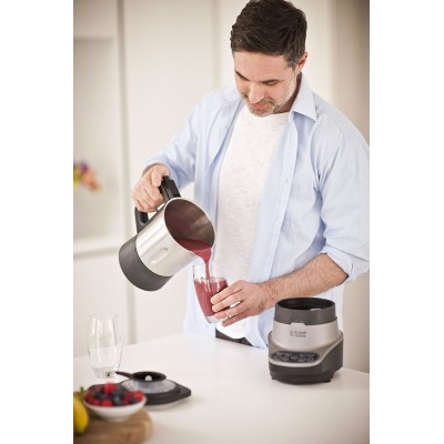 Суповарка-блендер Russell Hobbs 1200Вт, чаша-1,75л, механічне керування, 8 авто. програм, нержав.сталь, платик, сіро-чорний (214 Суповарка-блендер Russell Hobbs 1200Вт, чаша-1,75л, механічне керування, 8 авто. програм, нержав.сталь, платик, сіро-чорний (214