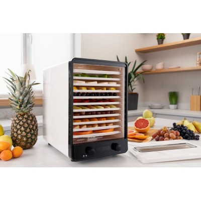 Сушарка для продуктів Ardesto 550Вт, піддонів - 10+1x3см, макс - 70°С, сітка для ягід, пластик, білий (FDB-1138) Сушарка для продуктів Ardesto 550Вт, піддонів - 10+1x3см, макс - 70°С, сітка для ягід, пластик, білий (FDB-1138)