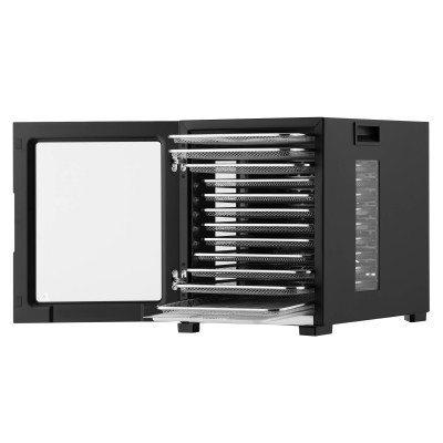 Сушарка для продуктів Ardesto FDB-1242, 850Вт, піддонів -12x3см, макс-70°С, таймер, електр. управління, нерж., чорний