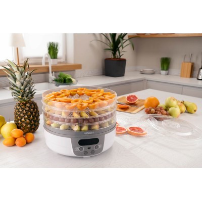 Сушарка для продуктів Ardesto FDB-5321T, 250Вт, піддонів -5x3см, діаметр-32см, макс-70°С, таймер, електр. управління, пластик , Сушарка для продуктів Ardesto FDB-5321T, 250Вт, піддонів -5x3см, діаметр-32см, макс-70°С, таймер, електр. управління, пластик ,