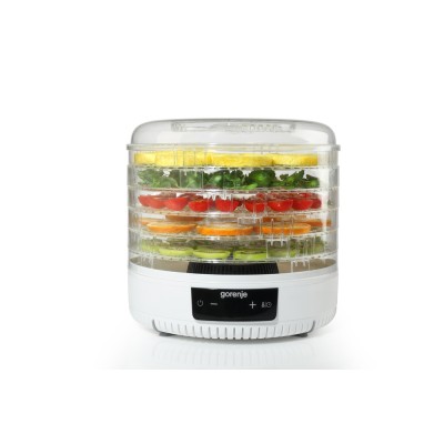 Сушарка для продуктів Gorenje 380Вт, піддонів - 5x2.8см, діаметр - 31см, макс - 70°С, алюміній, пластик, білий (FDK500GCW) Сушарка для продуктів Gorenje 380Вт, піддонів - 5x2.8см, діаметр - 31см, макс - 70°С, алюміній, пластик, білий (FDK500GCW)
