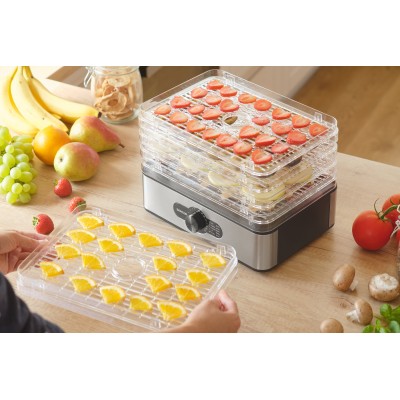 Сушарка для продуктів Sencor 240Вт, піддонів - 5x2.9см, діаметр - 29см, макс - 70°С, пластик, сірий (SFD950SS) Сушарка для продуктів Sencor 240Вт, піддонів - 5x2.9см, діаметр - 29см, макс - 70°С, пластик, сірий (SFD950SS)