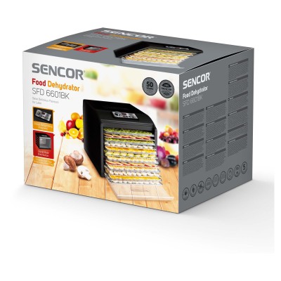 Сушарка для продуктів Sencor 500Вт, піддонів -2x33см, діаметр-33см, макс-70°С, сітка для ягід в компл., алюміній, пластик , чорн Сушарка для продуктів Sencor 500Вт, піддонів -2x33см, діаметр-33см, макс-70°С, сітка для ягід в компл., алюміній, пластик , чорн