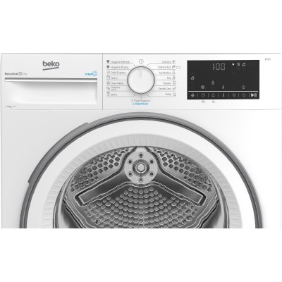 Сушильна машина Beko тепловий насос, 7кг, A++, 54.3см, дисплей, підсвітка барабану, білий (B3T67230)