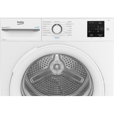 Сушильна машина Beko тепловий насос, 8кг, A++, 55см, дисплей, підсвітка барабану, пар, білий (BM3T38239WW) Сушильна машина Beko тепловий насос, 8кг, A++, 55см, дисплей, підсвітка барабану, пар, білий (BM3T38239WW)
