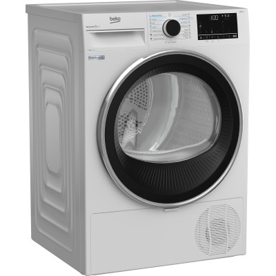 Сушильна машина Beko тепловий насос, 8кг, A+++, 60см, дисплей, підсвітка барабану, білий (B5T68243)