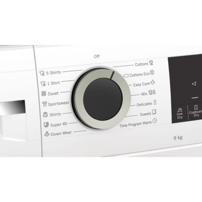 Сушильна машина Bosch тепловий насос, 9кг, A++, 60см, дисплей, білий (WQG14200UA)
