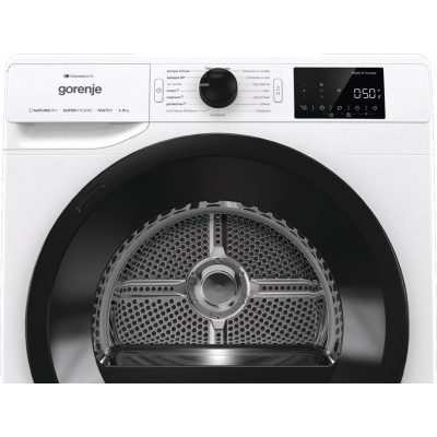 Сушильна машина Gorenje тепловий насос, 9кг, A++, 60см, дисплей, 16 програм, Wi-Fi, білий (DPNE92GNLWIFI) Сушильна машина Gorenje тепловий насос, 9кг, A++, 60см, дисплей, 16 програм, Wi-Fi, білий (DPNE92GNLWIFI)