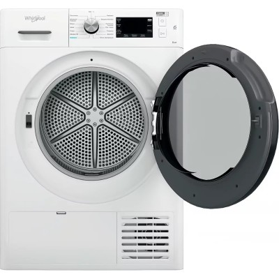 Сушильна машина Whirlpool тепловий насос, 9кг, A++, 65см, дисплей, люк чорний, білий (FFTM229X2BUA) Сушильна машина Whirlpool тепловий насос, 9кг, A++, 65см, дисплей, люк чорний, білий (FFTM229X2BUA)