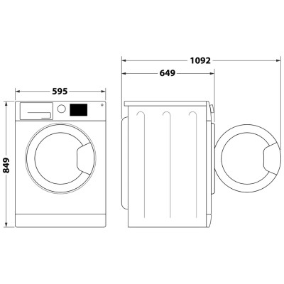 Сушильна машина Whirlpool тепловий насос, 9кг, A++, 65см, дисплей, люк чорний, білий (FFTM229X2BUA) Сушильна машина Whirlpool тепловий насос, 9кг, A++, 65см, дисплей, люк чорний, білий (FFTM229X2BUA)