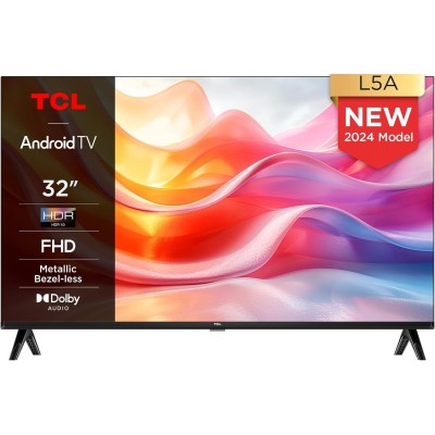 Телевізор 32" TCL LED FHD 60Hz Smart Android TV Black (32L5A)